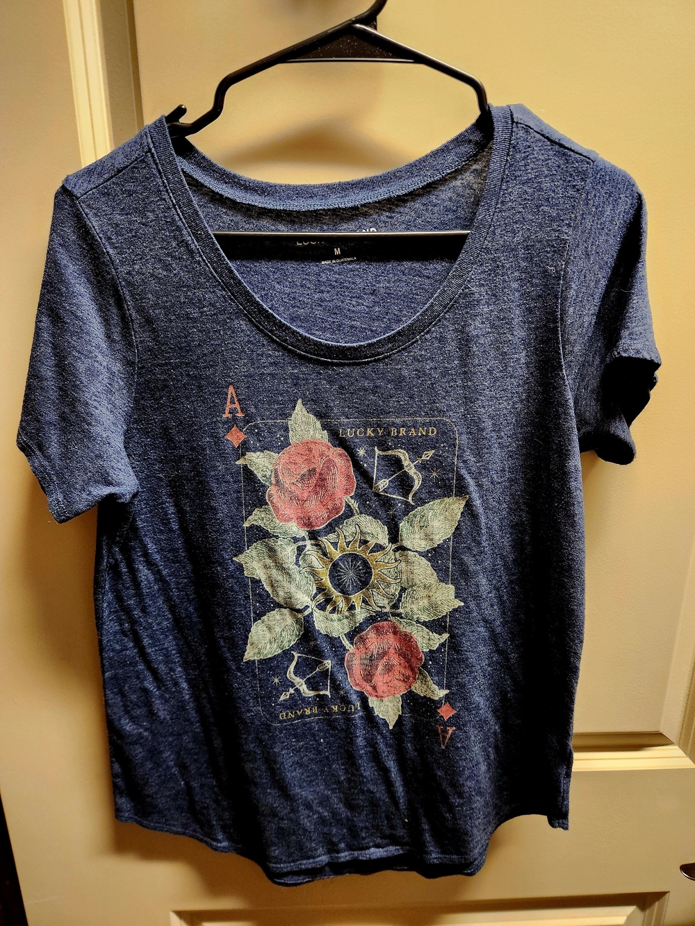 Lucky Brand Navy Blue Floral Graphic Tee